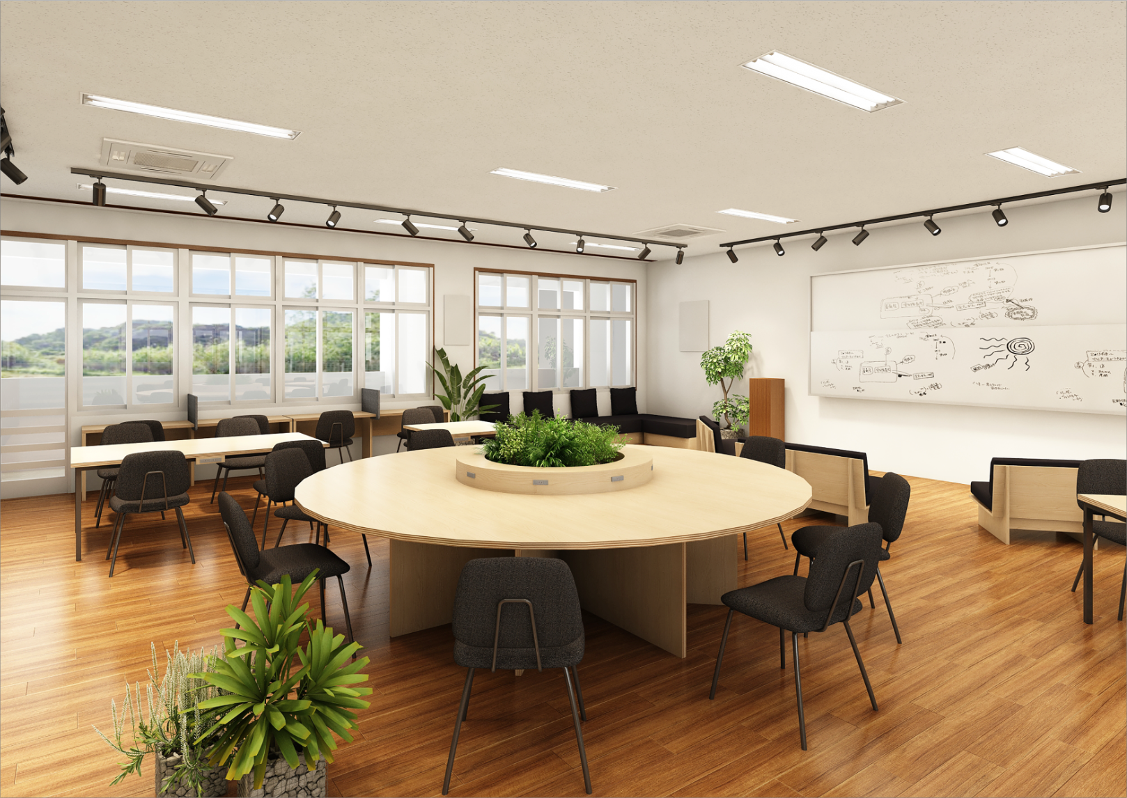 沖縄拠点 — コワーキングスペース内観